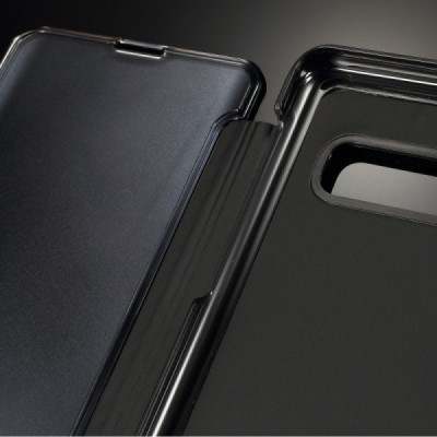 Samsung Galaxy S10 (G973) plastikinis atverčiamas juodas dėklas / Priedai.lt