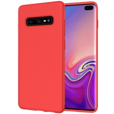Samsung Galaxy S10 (G973) „Lenuo“ kieto silikono TPU raudonas dėklas - nugarėlė / Priedai.lt