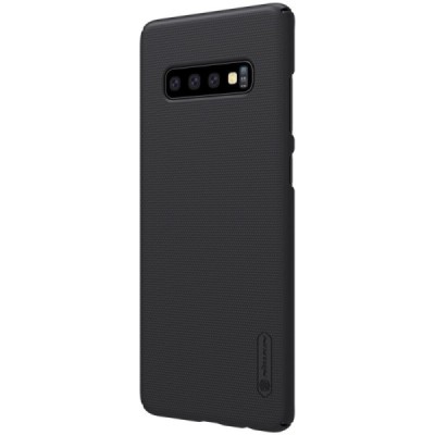 Samsung Galaxy S10+ (G975) Nillkin Frosted Shield juodas plastikinis dėklas / Priedai.lt