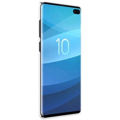 Samsung Galaxy S10+ (G975) Nillkin Frosted Shield baltas plastikinis dėklas / Priedai.lt