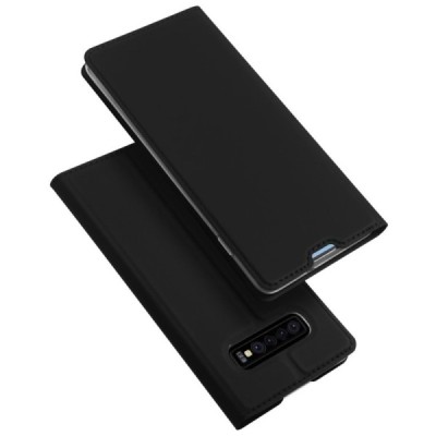 „Dux Ducis“ Skin serijos Samsung Galaxy S10+ (G975) juodas odinis atverčiamas dėklas / Priedai.lt