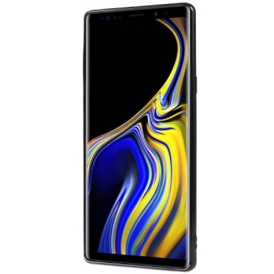 Samsung Galaxy Note 9 (N960F) Silikoninis skaidrus dėklas, juodas / Priedai.lt