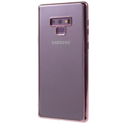 Samsung Galaxy Note 9 (N960F) Silikoninis skaidrus dėklas, rožinis / Priedai.lt