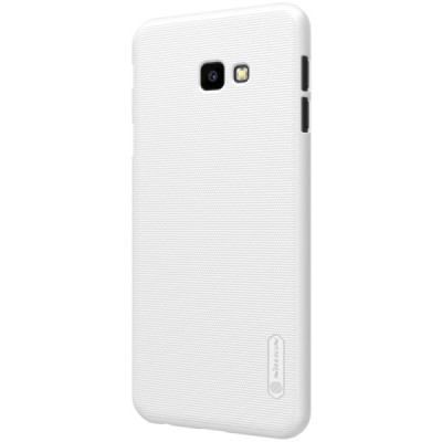 Samsung Galaxy J4+ (J400F) Nillkin Frosted Shield baltas plastikinis dėklas / Priedai.lt