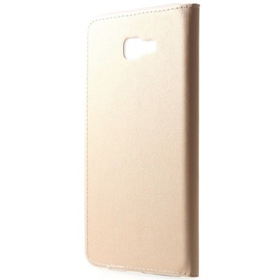 Samsung Galaxy J4+ (J400F) auksinis odinis atverčiamas dėklas su langeliu / Priedai.lt