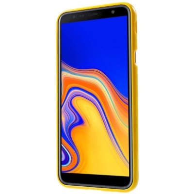 Samsung Galaxy J4+ (J400F)  Mercury geltonas kieto silikono TPU dėklas - nugarėlė / Priedai.lt