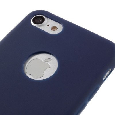 Apple iPhone 7 (iPhone 8) mėlynas kieto silikono TPU ploniausias pasaulyje dėklas - nugarėlė / Priedai.lt