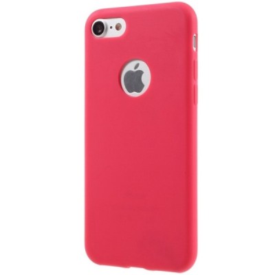 Apple iPhone 7 (iPhone 8) raudonas kieto silikono TPU ploniausias pasaulyje dėklas - nugarėlė / Priedai.lt