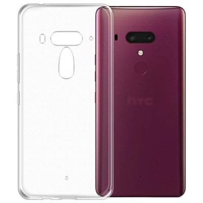 HTC U12 Plus kieto silikono TPU skaidrus dėklas - nugarėlė / Priedai.lt