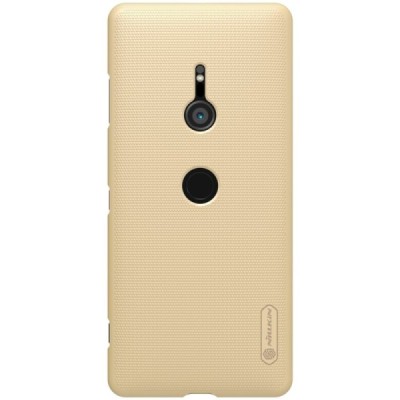 Nillkin Frosted Shield Sony Xperia XZ3 auksinis plastikinis dėklas / Priedai.lt