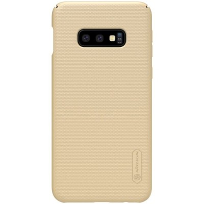 Samsung Galaxy S10e (G970) Nillkin Frosted Shield auksinis plastikinis dėklas / Priedai.lt