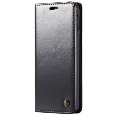 Samsung Galaxy S10e (G970) „CaseMe“ solidus atverčiamas juodas odinis dėklas - knygutė / Priedai.lt