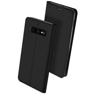 „Dux Ducis“ Skin serijos Samsung Galaxy S10e (G970) juodas odinis atverčiamas dėklas / Priedai.lt