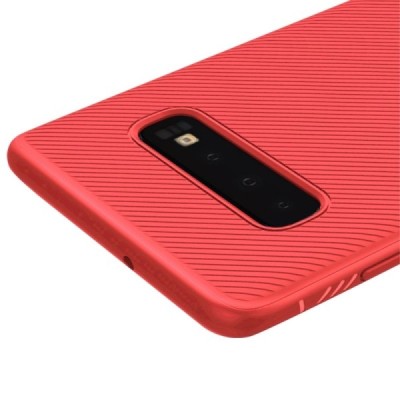 Samsung Galaxy S10+ (G975) „Lenuo“ kieto silikono TPU raudonas dėklas - nugarėlė / Priedai.lt