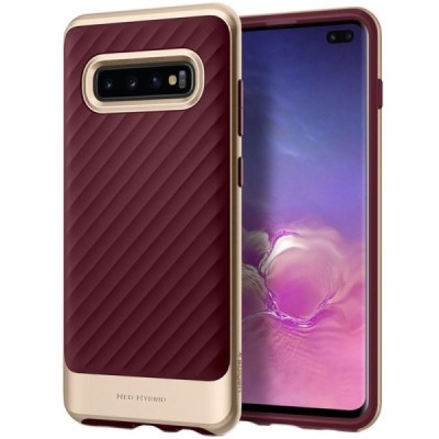 „Spigen“ Neo Hybrid sustiprintos apsaugos Samsung Galaxy S10+ (G975) bordo kieto silikono (TPU) ir plastiko dėklas / Priedai.lt