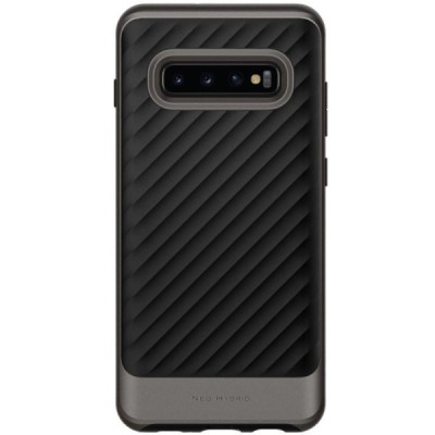 „Spigen“ Neo Hybrid sustiprintos apsaugos Samsung Galaxy S10 (G973) juodas kieto silikono (TPU) ir plastiko dėklas / Priedai.lt