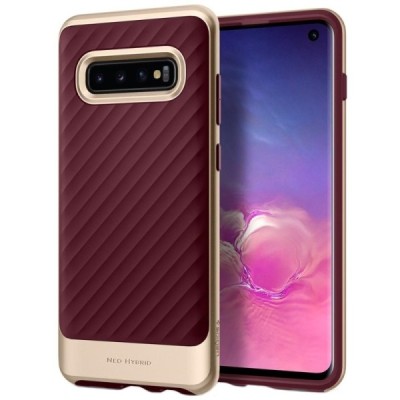 „Spigen“ Neo Hybrid sustiprintos apsaugos Samsung Galaxy S10 (G973) bordo kieto silikono (TPU) ir plastiko dėklas / Priedai.lt