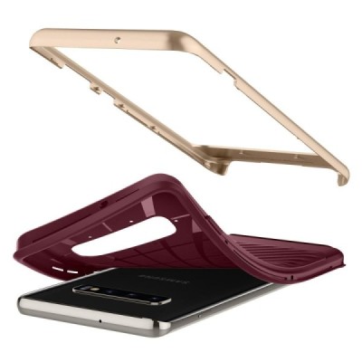 „Spigen“ Neo Hybrid sustiprintos apsaugos Samsung Galaxy S10 (G973) bordo kieto silikono (TPU) ir plastiko dėklas / Priedai.lt