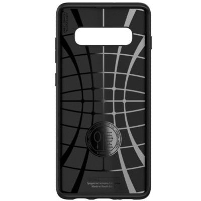 „Spigen“ Liquid Air Samsung Galaxy S10 (G973) juodas kieto silikono dėklas / Priedai.lt