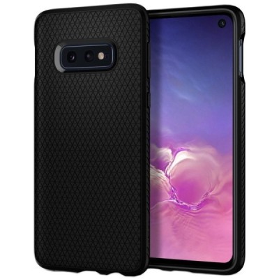 „Spigen“ Liquid Air Samsung Galaxy S10e (G970) juodas kieto silikono dėklas / Priedai.lt