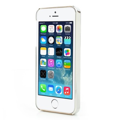 Geltonas, vasariškas plastikinis Apple iPhone SE (5, 5s) dėklas išmargintas gėlėmis / Priedai.lt
