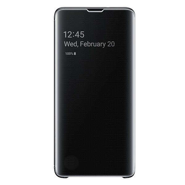 „Samsung“ Clear View Standing Cover atverčiamas dėklas - juodas (Galaxy S10)