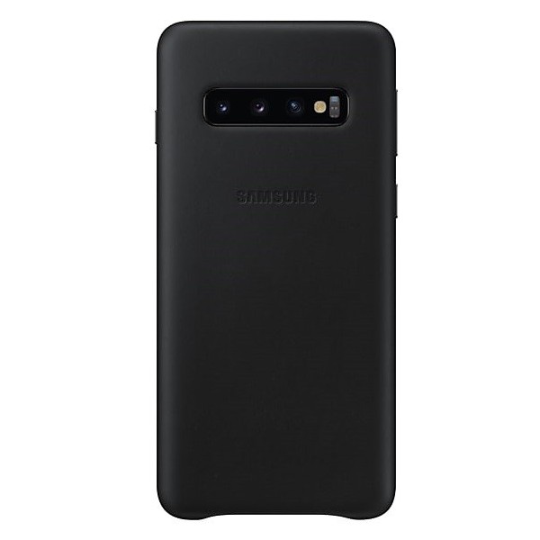 „Samsung“ Leather Cover dėklas - juodas (Galaxy S10)
