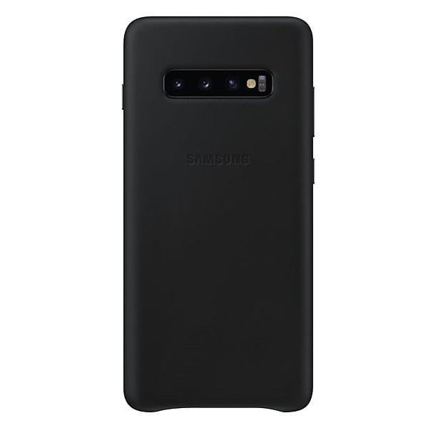 „Samsung“ Leather Cover dėklas - juodas (Galaxy S10+)
