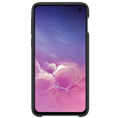 Samsung Galaxy S10e (G970) Leather Cover juodas odinis dėklas / Priedai.lt