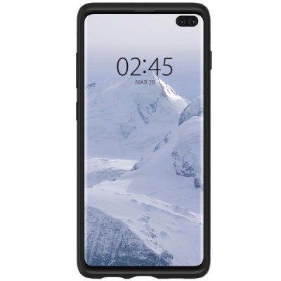 „Spigen“ Slim Armor CS Samsung Galaxy S10+ (G975) juodas kieto silikono dėklas / Priedai.lt