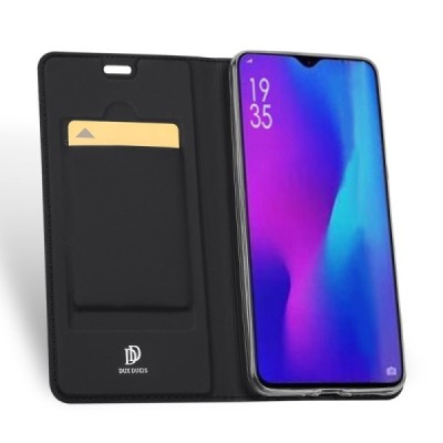 „Dux Ducis“ Skin serijos Huawei P30 Pro juodas odinis atverčiamas dėklas / Priedai.lt