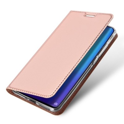 „Dux Ducis“ Skin serijos Huawei P30 Pro rožinis odinis atverčiamas dėklas / Priedai.lt