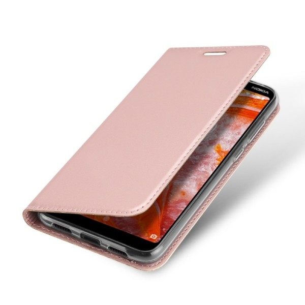 „Dux Ducis“ Skin atverčiamas dėklas - rožinis (Nokia 3.1 Plus 2018)