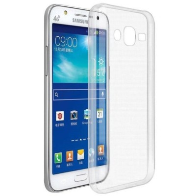 Samsung Galaxy J7 (J700) „Bullet“ skaidrus (permatomas) kieto silikono TPU ploniausias pasaulyje dėklas / Priedai.lt