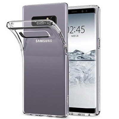 Samsung Galaxy Note 8 (N950F) „Bullet“ skaidrus (permatomas) kieto silikono TPU ploniausias pasaulyje bespalvis dėklas / Priedai