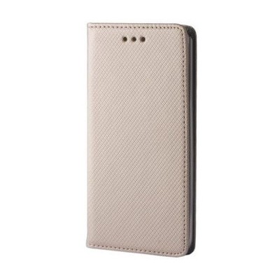 Samsung Galaxy J7 2016 (J710) „Bullet“ solidus atverčiamas auksinis odinis dėklas - knygutė / Priedai.lt