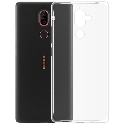 Nokia 7 Plus kieto silikono skaidrus TPU dėklas - nugarėlė / Priedai.lt
