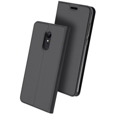„Dux Ducis“ Skin serijos Xiaomi Redmi 5 juodas odinis atverčiamas dėklas / Priedai.lt