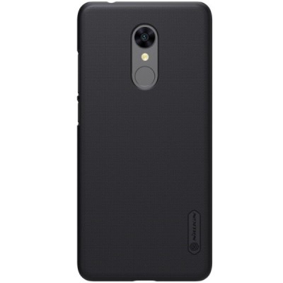 Xiaomi Redmi 5 Nillkin Frosted Shield juodas plastikinis dėklas + apsauginė ekrano plėvelė / Priedai.lt