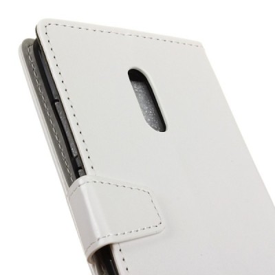 Xiaomi Redmi 5 atverčiamas baltas odinis dėklas, knygutė - piniginė / Priedai.lt