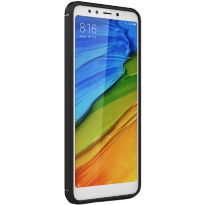 Xiaomi Redmi 5 „Carbon“ kieto silikono TPU juodas dėklas - nugarėlė / Priedai.lt