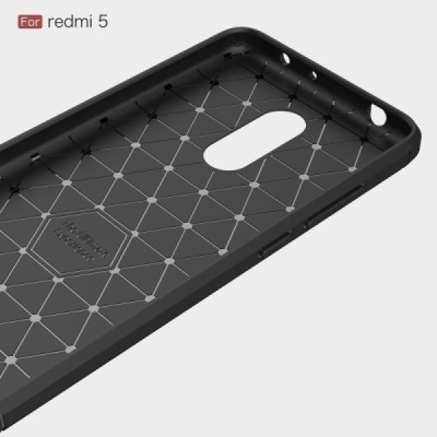 Xiaomi Redmi 5 „Carbon“ kieto silikono TPU juodas dėklas - nugarėlė / Priedai.lt