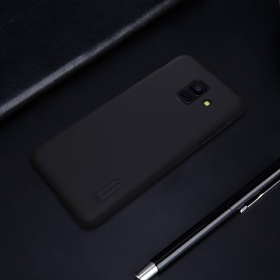 Nillkin Frosted Shield Samsung Galaxy A6 2018 (A600F) juodas plastikinis dėklas / Priedai.lt
