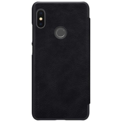 Prabangus „Nillkin“ Qin serijos juodas odinis atverčiamas Xiaomi Redmi Note 5 2018 (Redmi Note 5 Pro) dėklas - knygutė / Priedai