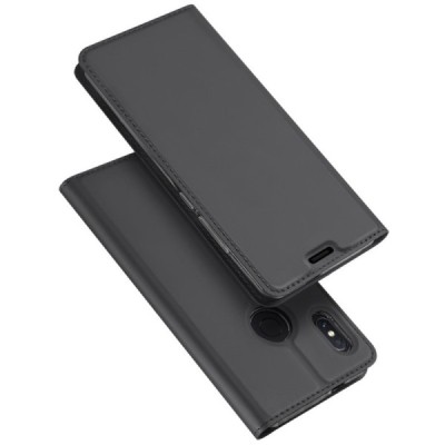„Dux Ducis“ Skin serijos Xiaomi Redmi Note 5 2018 (Redmi Note 5 Pro) juodas odinis atverčiamas dėklas / Priedai.lt