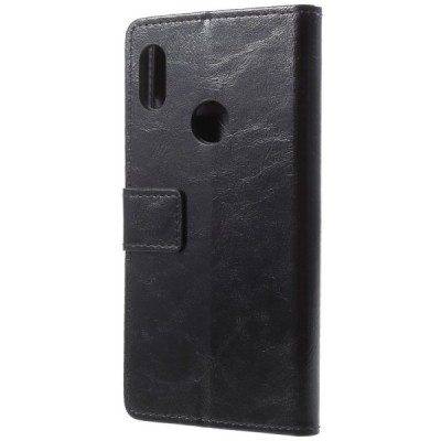 Xiaomi Redmi Note 5 2018 (Redmi Note 5 Pro) atverčiamas juodas odinis dėklas, knygutė - piniginė / Priedai.lt