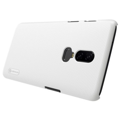 Nillkin Frosted Shield OnePlus 6 (Six) baltas plastikinis dėklas / Priedai.lt
