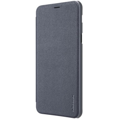 Samsung Galaxy A6+ 2018 (A605F) pilkas odinis atverčiamas Nillkin Sparkle dėklas - knygutė / Priedai.lt