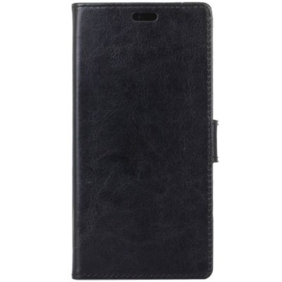 Asus Zenfone 5 2018 (ZE620KL) atverčiamas juodas odinis dėklas, knygutė - piniginė / Priedai.lt