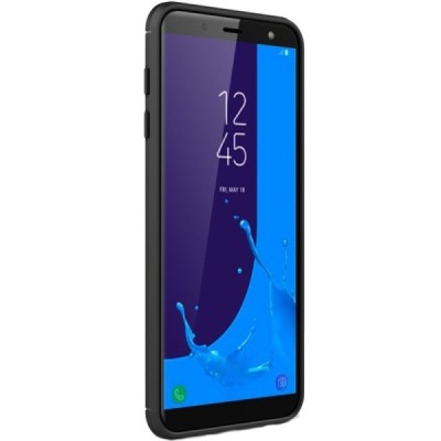Samsung Galaxy J6 2018 (J600) „Carbon“ kieto silikono TPU juodas dėklas - nugarėlė / Priedai.lt